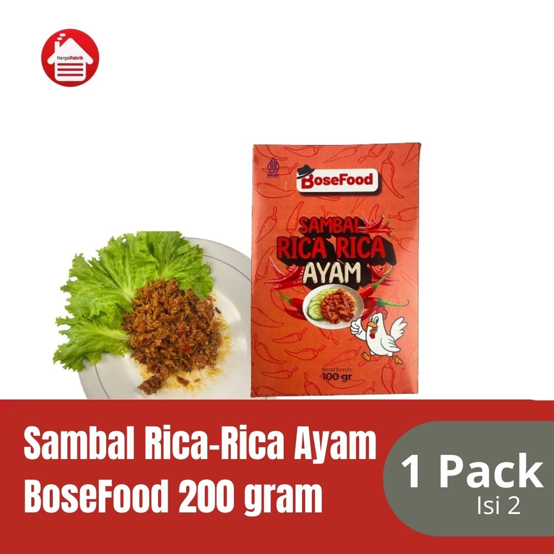 Sambal Rica-Rica Ayam BoseFood  200 gr (2x100) 1 Pack Isi 2